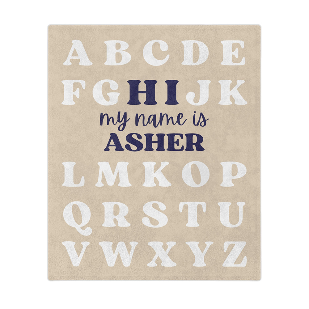 Personalized Baby Newborn Blanket with Name | BKMS016