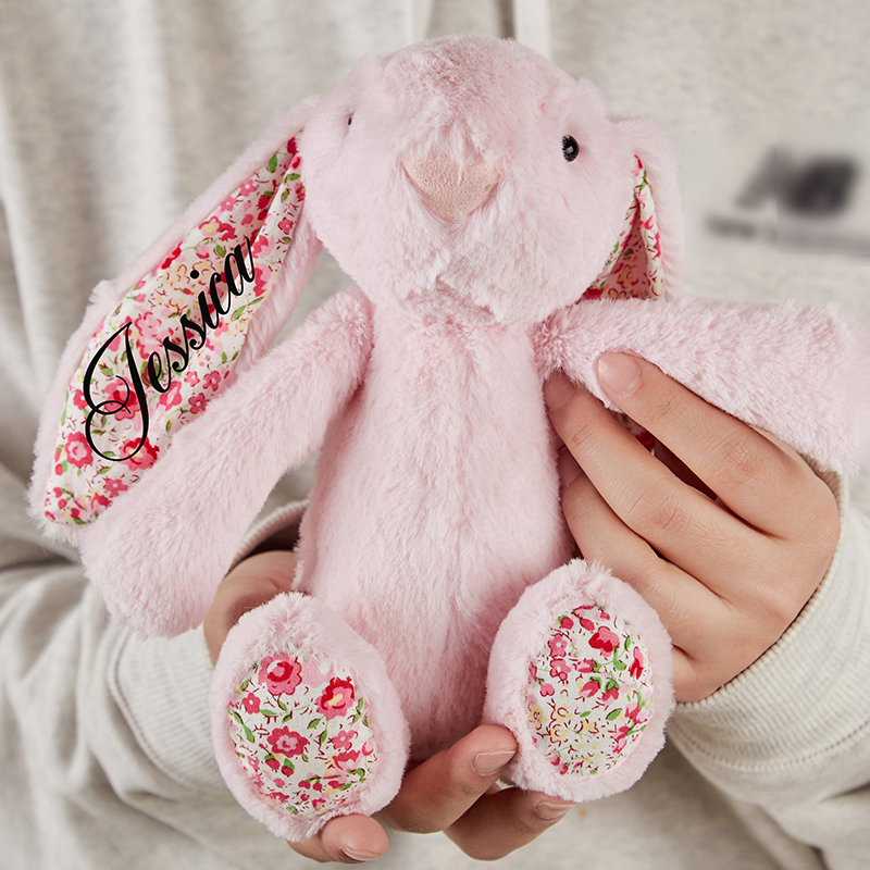 Personalized Monogrammed Flower Bunny Rabbit | CWToy60