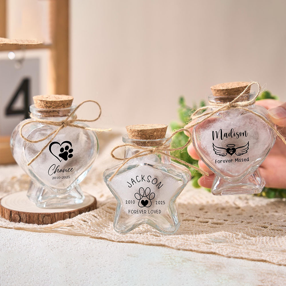 Personalized Pet Hair Memorial Keepsake Jar | BKPet305