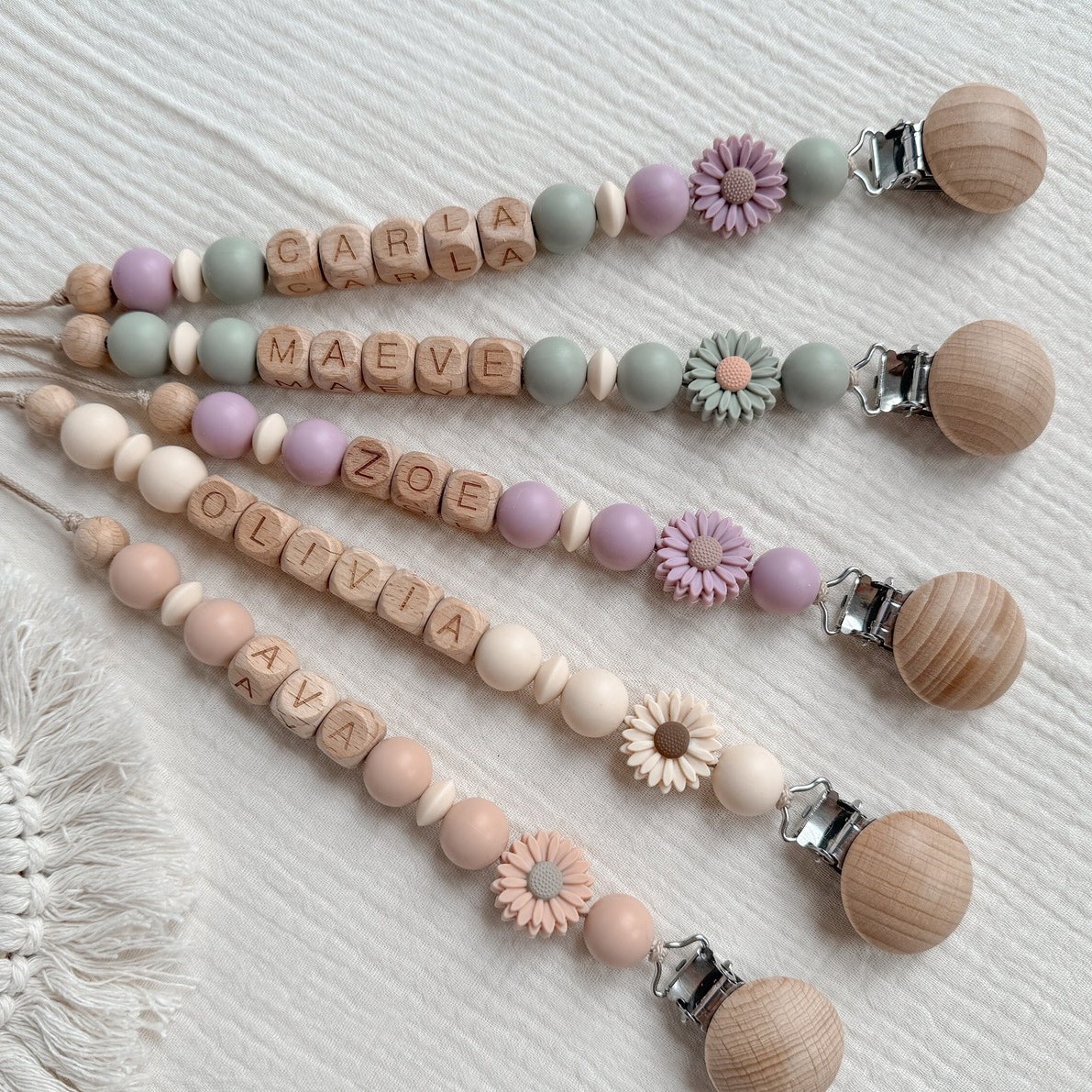 Personalized Baby Pacifier Clip & Rattle Ring | CWBaby86