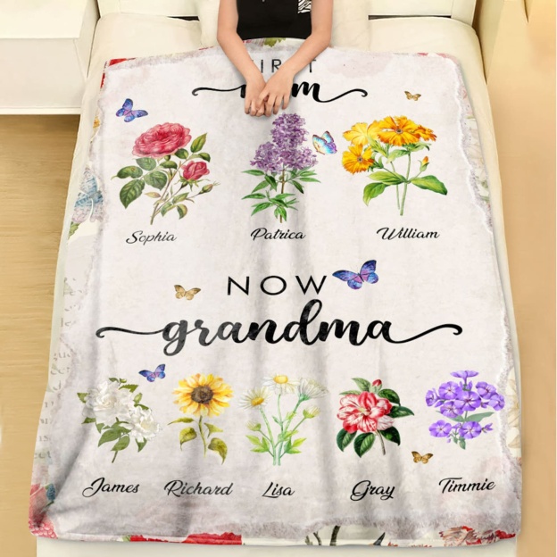 Personalized Love Mom Blanket for Comfort & Unique | CWMom11