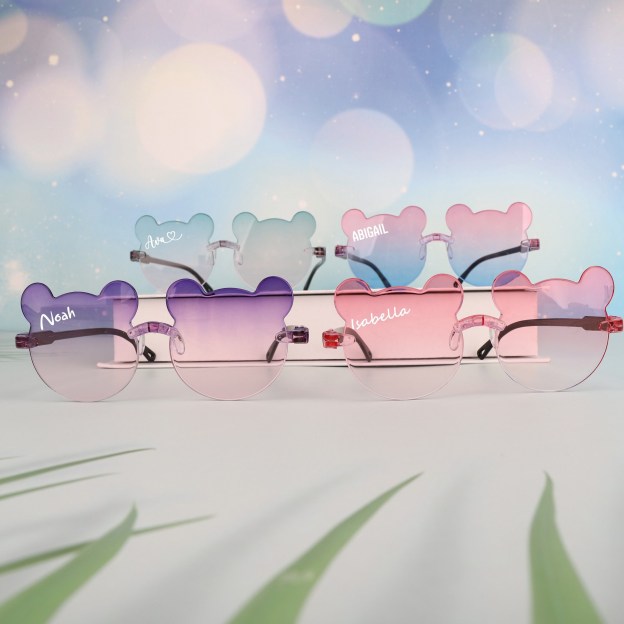 Personalized Bear Outline Rimless Sunglasse For Kids | CWBeach101