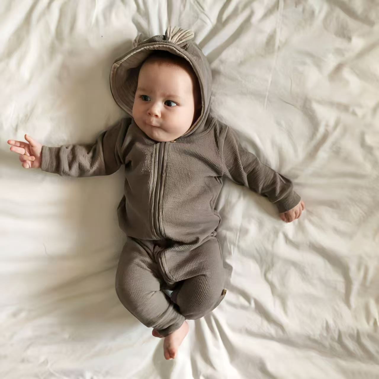 Personalized Baby Cute Bambi Hooded Jumpsuit | CWBaby319