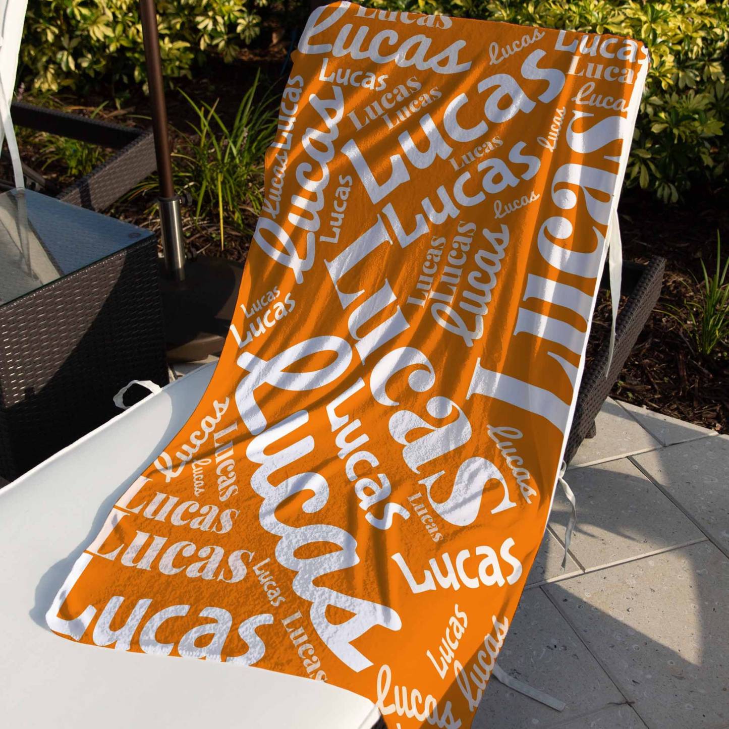 Personalized Lovely Checker Kid Towel for Summer & Beach | CWTowel114