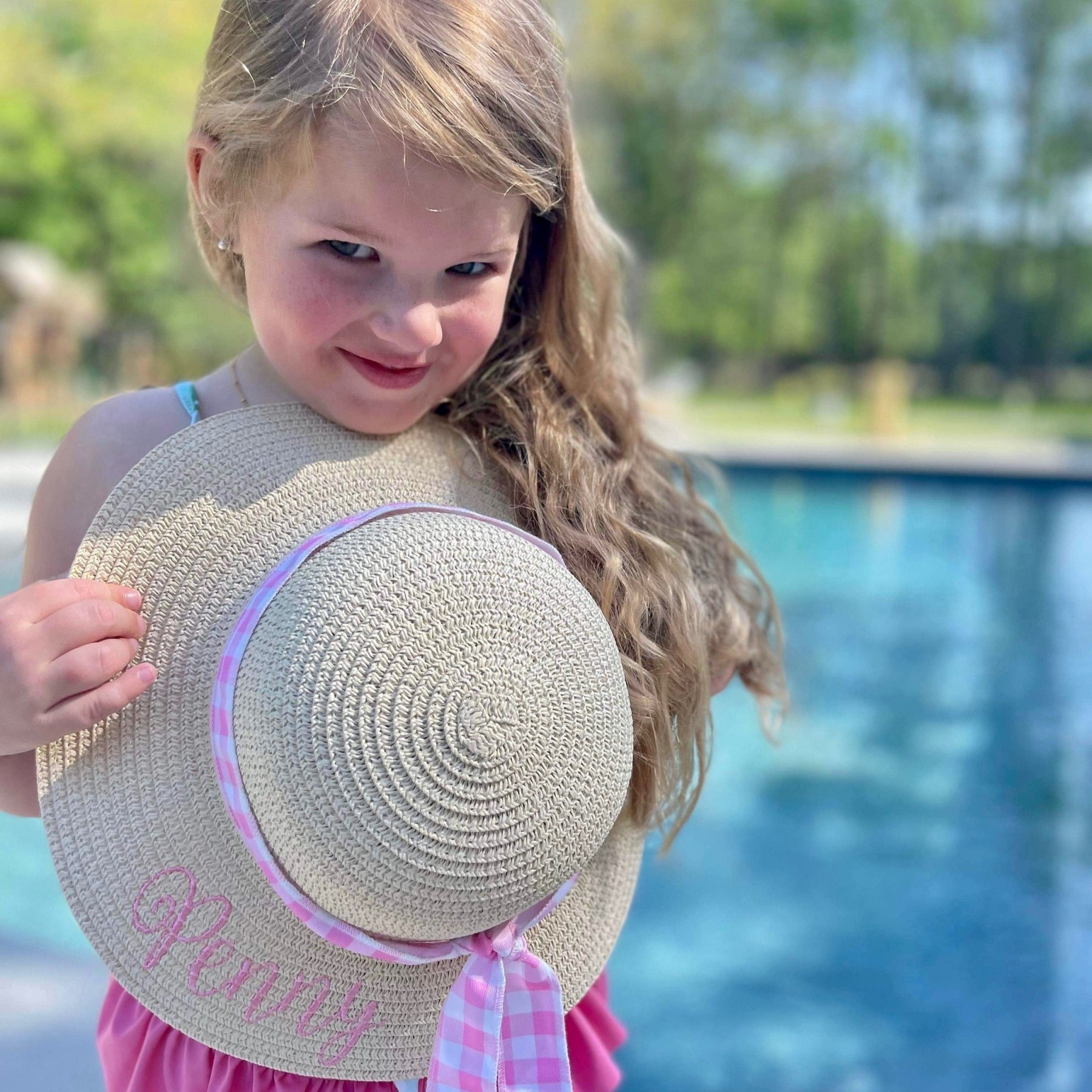 Personalized Embroidered Straw Floppy Hat for Comfort & Unique | CWBeach57