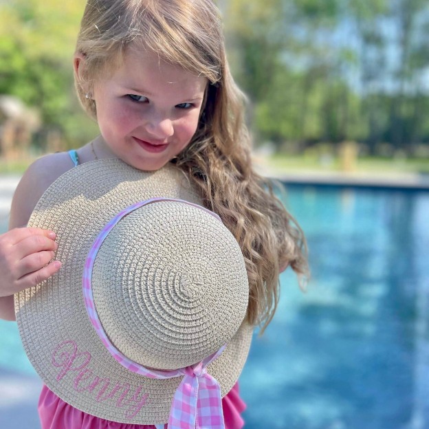 Personalized Embroidered Straw Floppy Hat for Comfort & Unique | CWBeach57