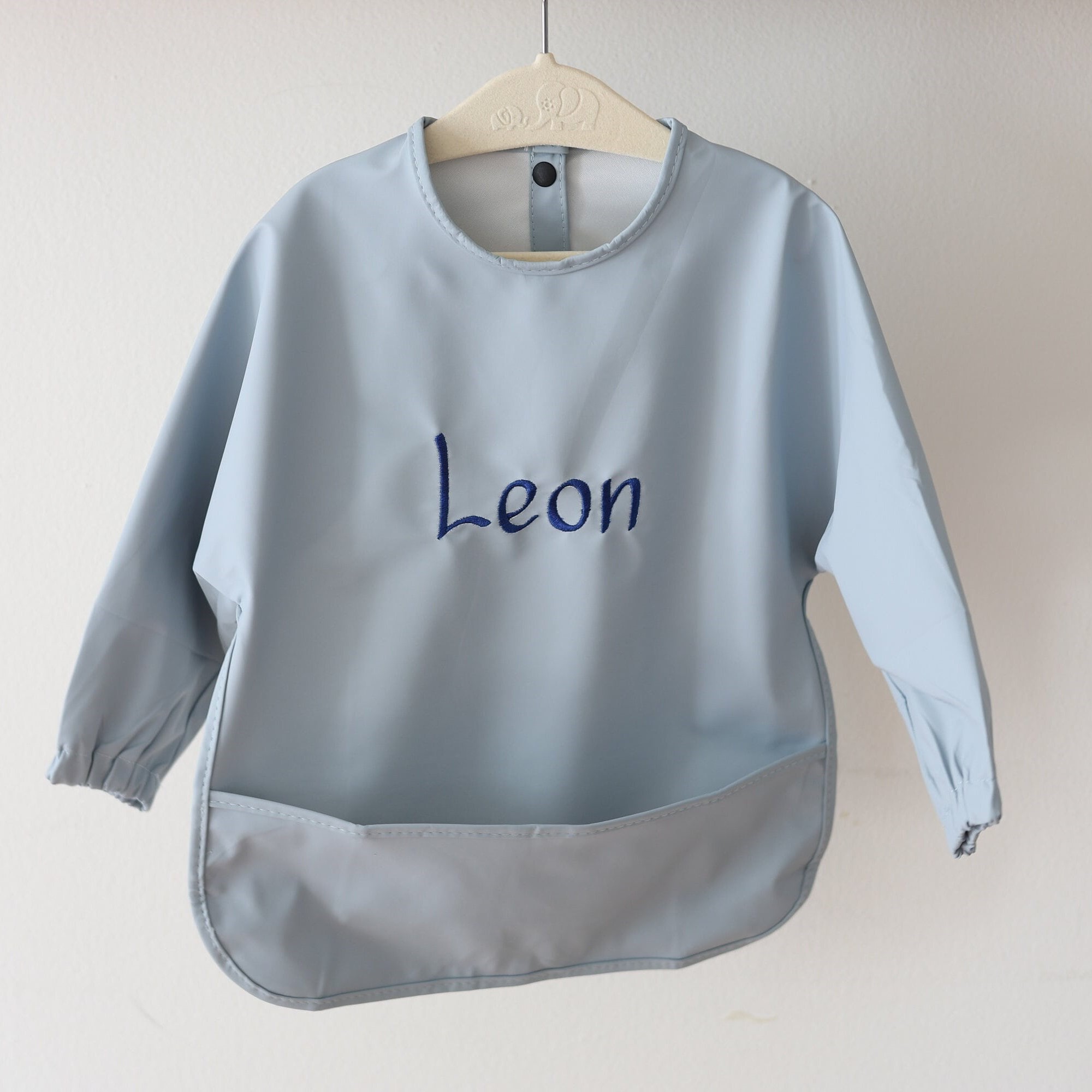 Personalised Baby Long Sleeve Waterproof Color Bib  | CWBaby61