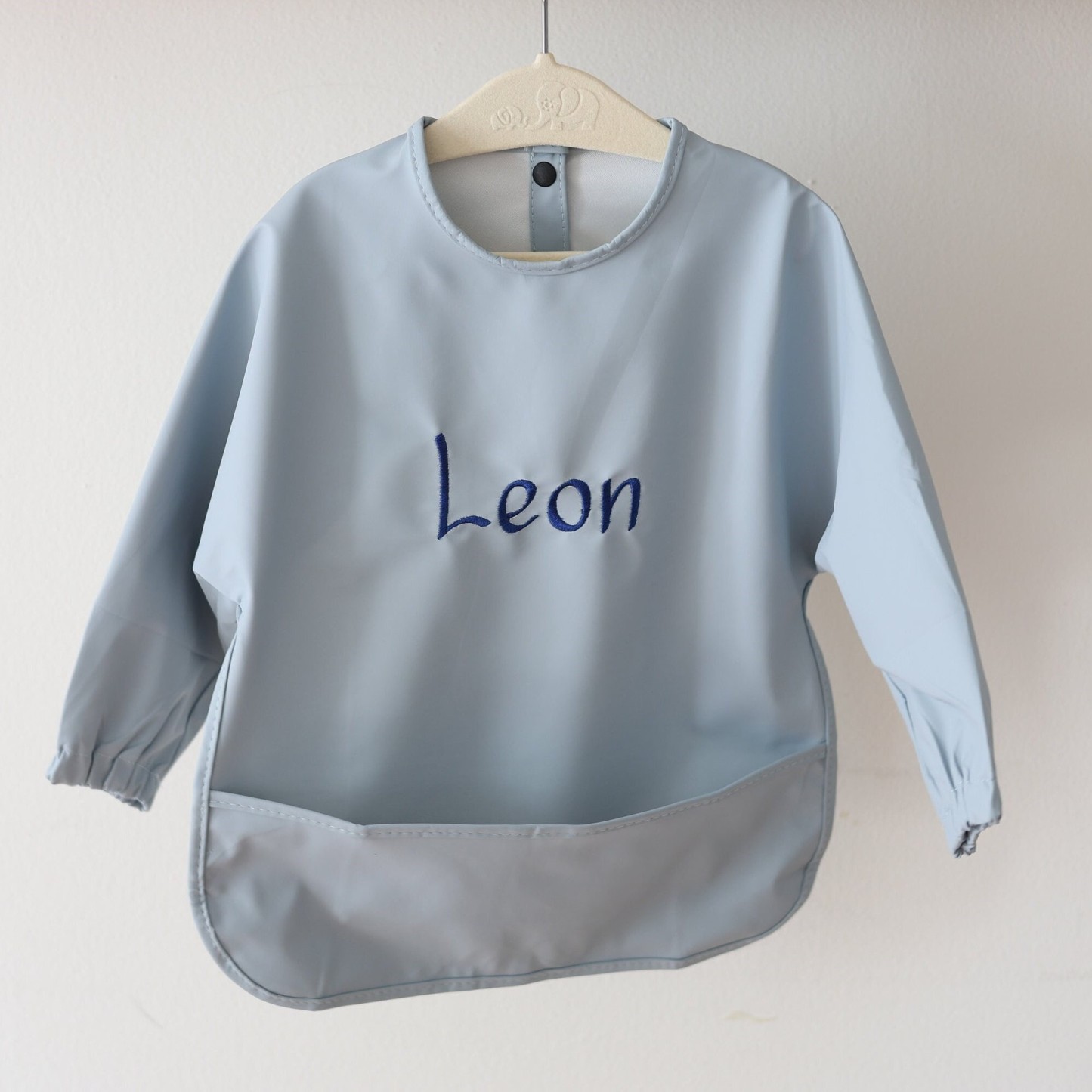 Personalised Baby Long Sleeve Waterproof Color Bib  | CWBaby61