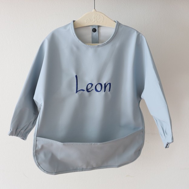 Personalised Baby Long Sleeve Waterproof Color Bib  | CWBaby61