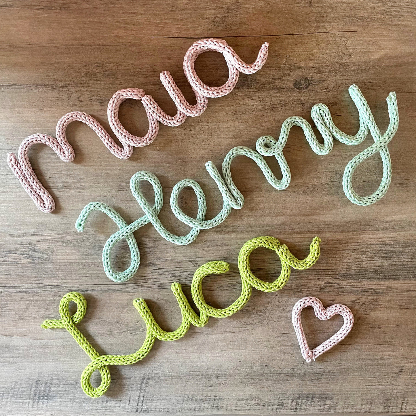 Personalized Knitted Wire Word or Name Sign | CWBaby41