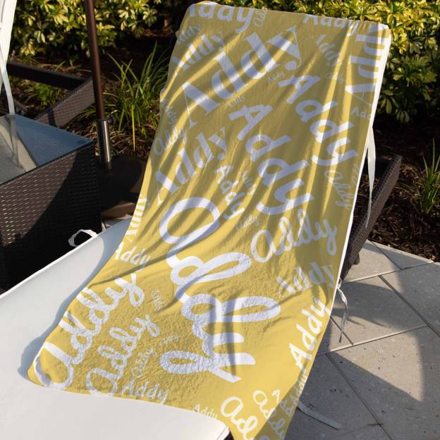 Personalized Lovely Checker Kid Towel for Summer & Beach | CWTowel114