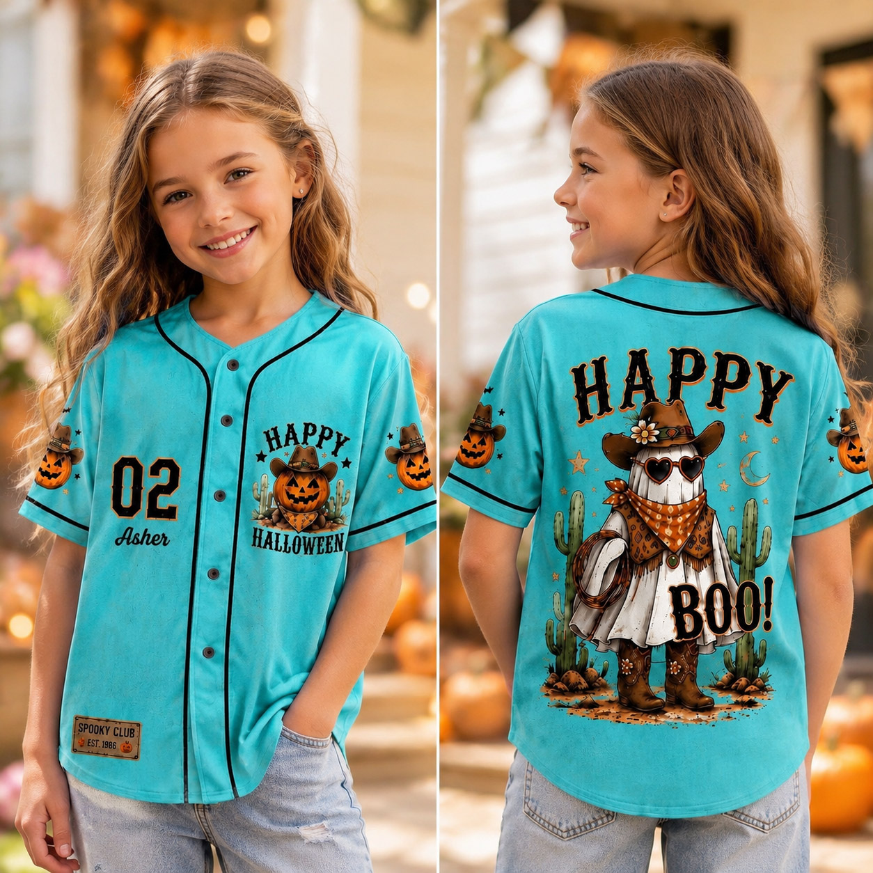 Personalized Halloween Button Up Baseball Jersey For Kid & Adult | CWHalloween101