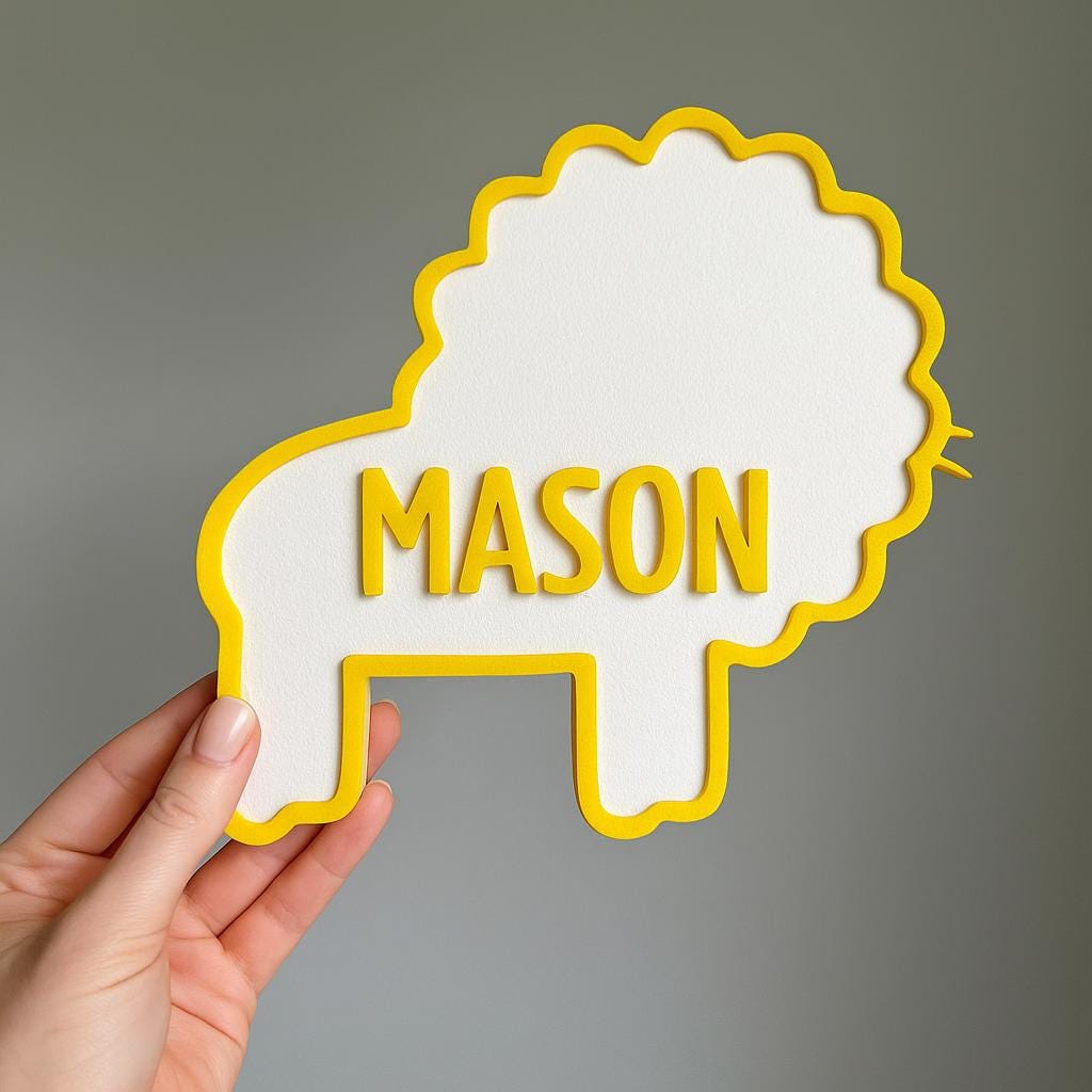 Personalized Animal Bedroom Decoration Door Sign | CWBaby390