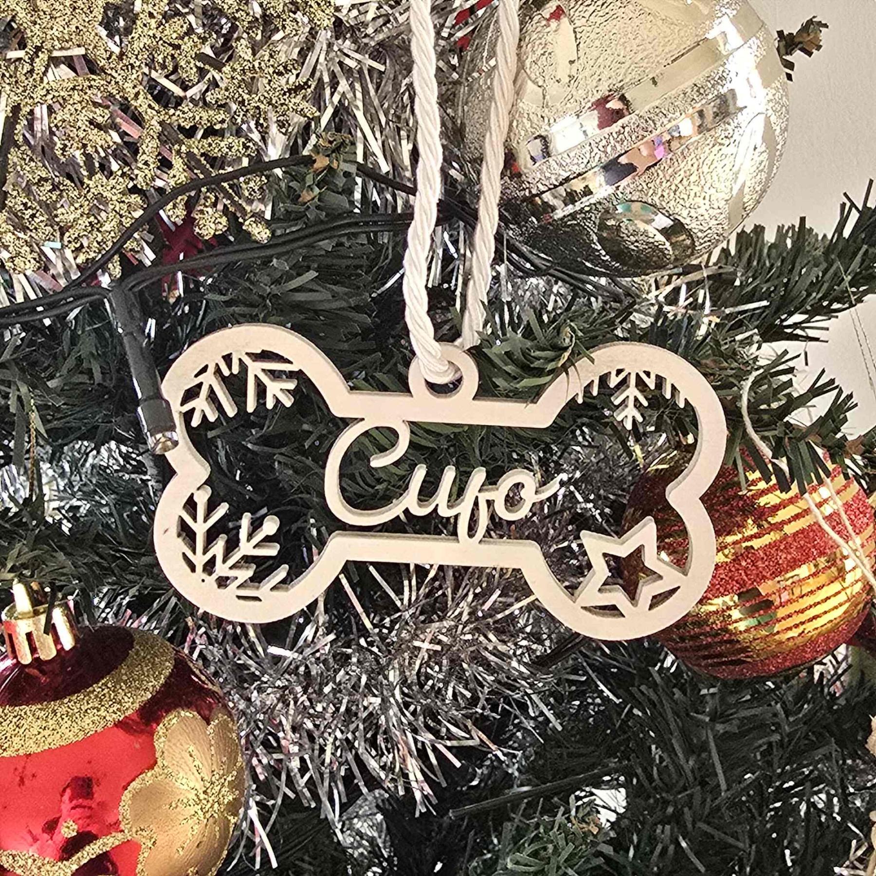 Personalized Paw Pet Print Christmas Ornament | MCGift195