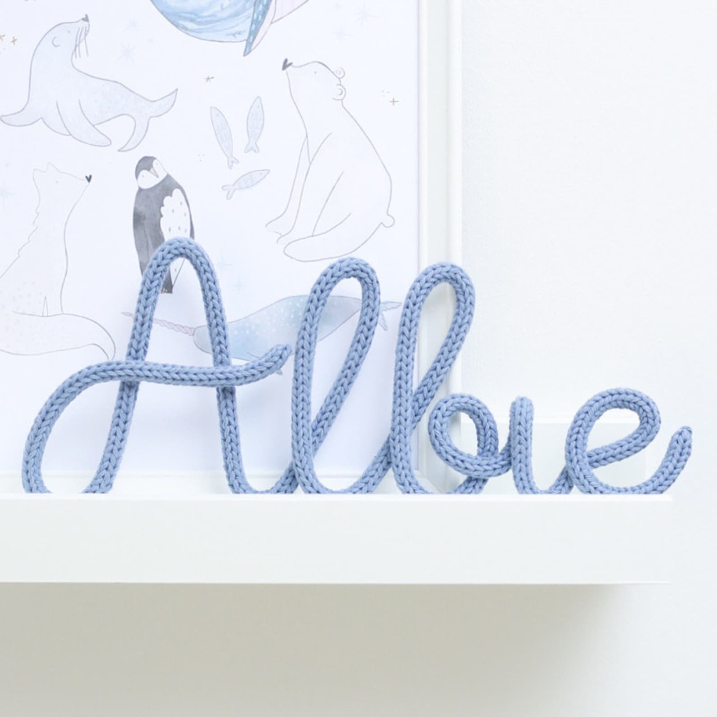 Personalized Knitted Wire Word or Name Sign | CWBaby41