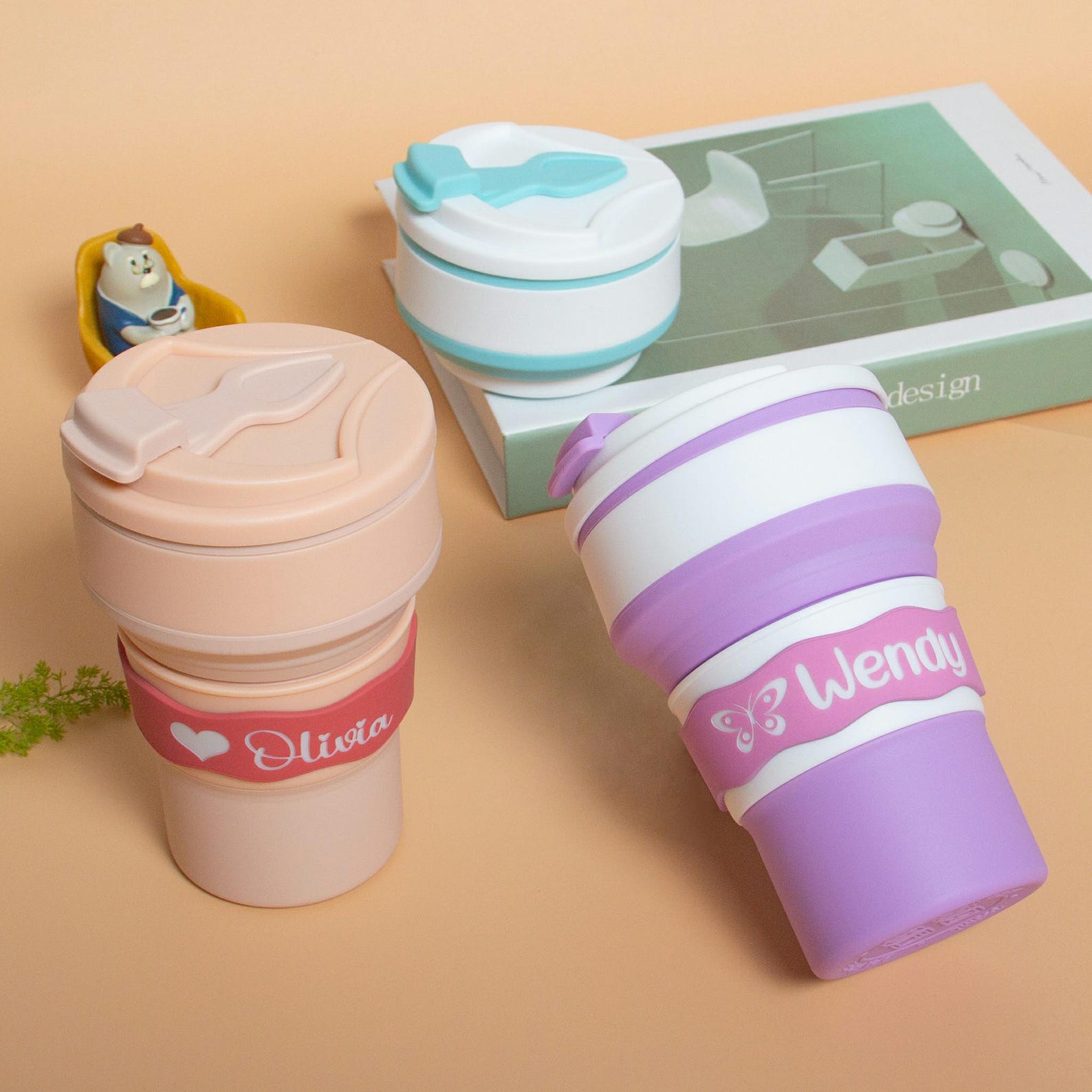 Personalised Portable Leak-Proof Silicone Water Cup | CWBaby159