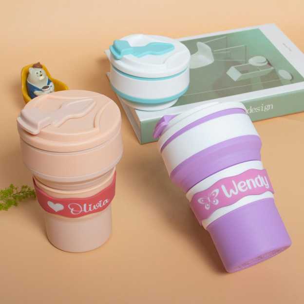 Personalised Portable Leak-Proof Silicone Water Cup | CWBaby159