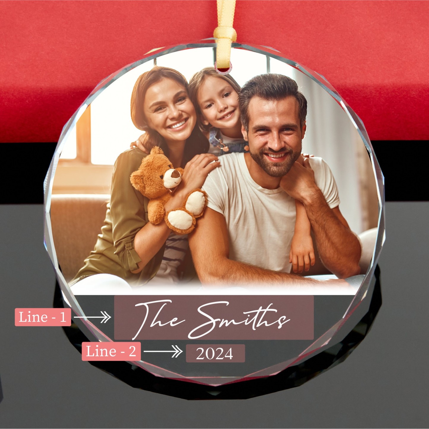 Personalized Glass Family Christmas Ornaments | CWGlass24