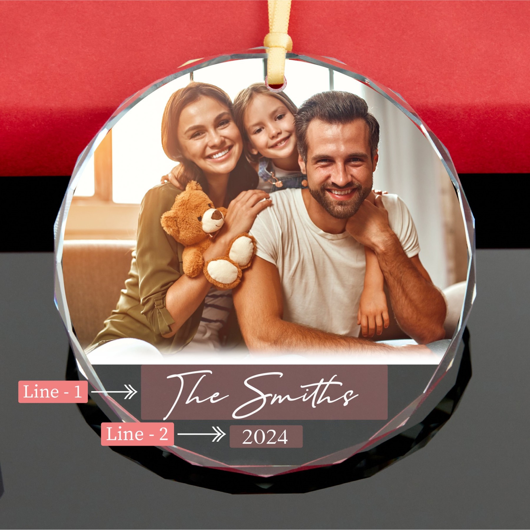 Personalized Glass Family Christmas Ornaments | CWGlass24