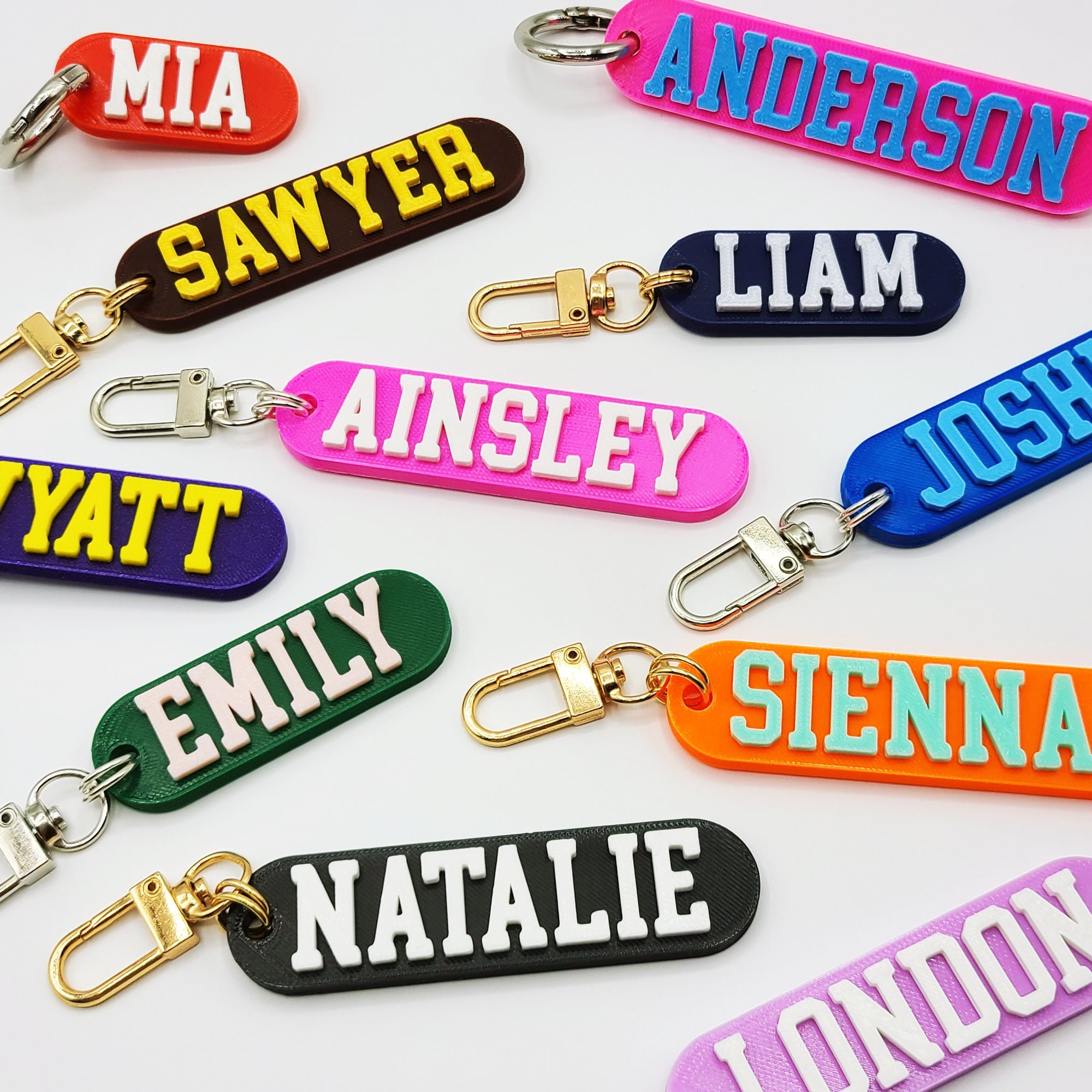 Personalized 3D Printed Name Keychains Tag | CWGift56
