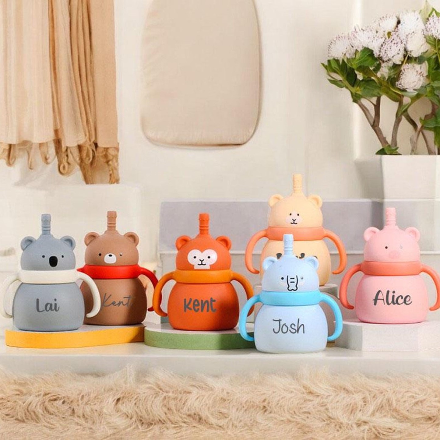 Personalised Baby Food Grade Sippy Silicone Cup  | CWBaby94