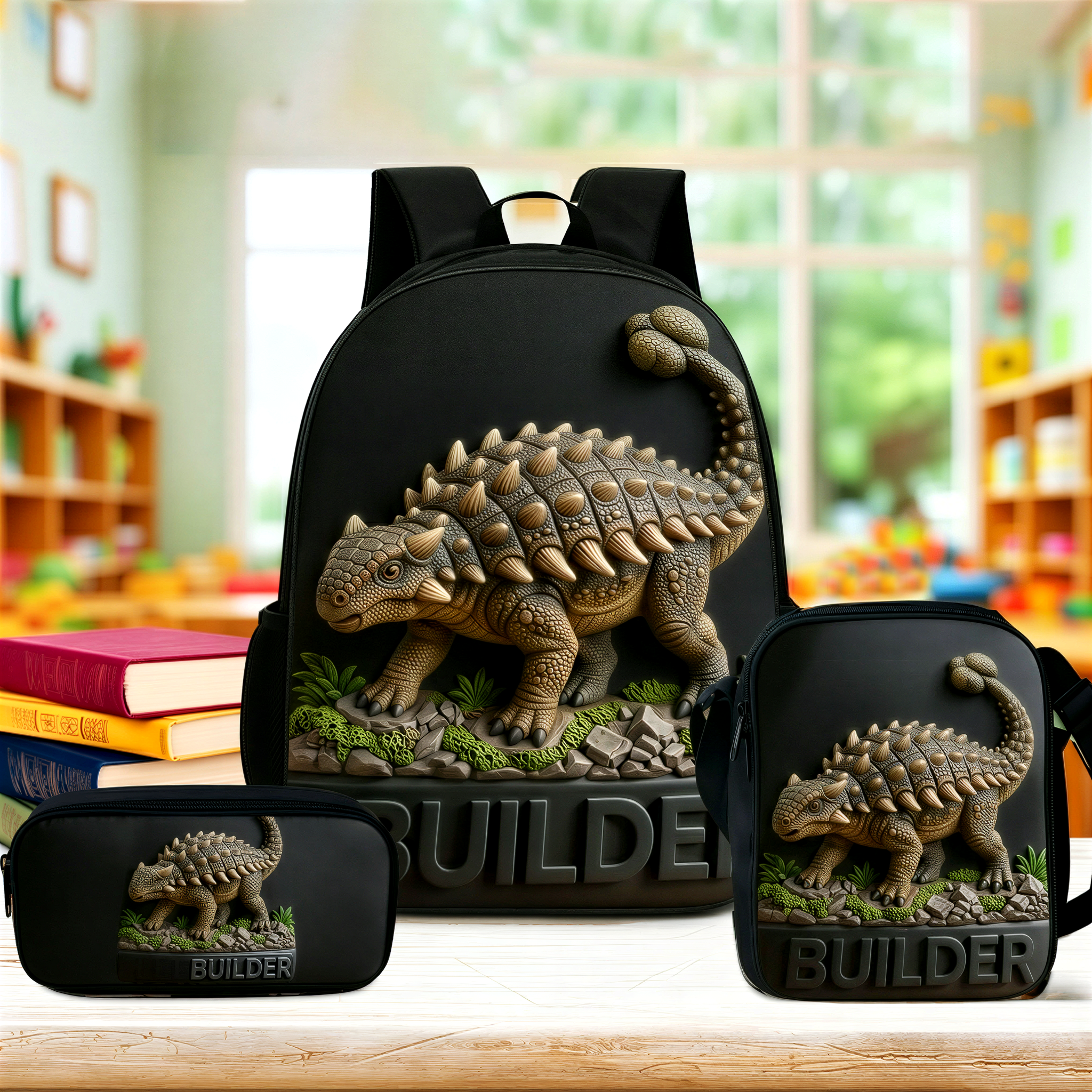 Personalized Kid Dinosaur Backpack Set | CWPack365