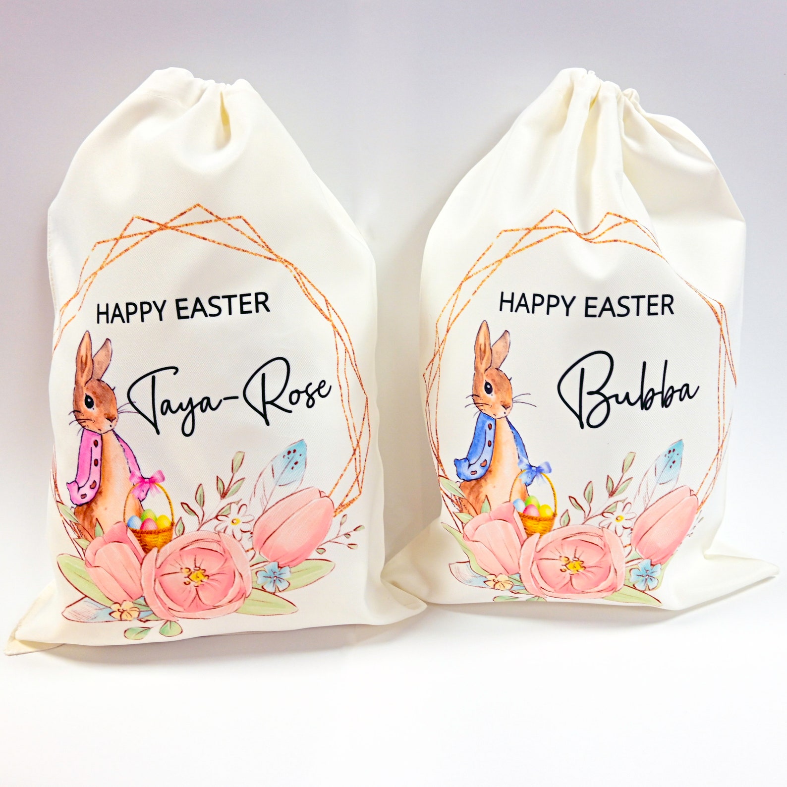 Personalized Name Bunny Easter Gift Sack | CWEaster25