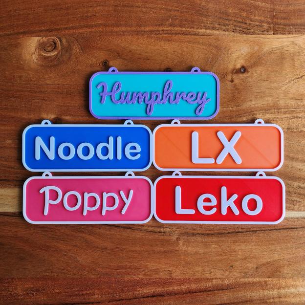 Personalized 3D Printed Dog Name Crate Sign | BKPet410