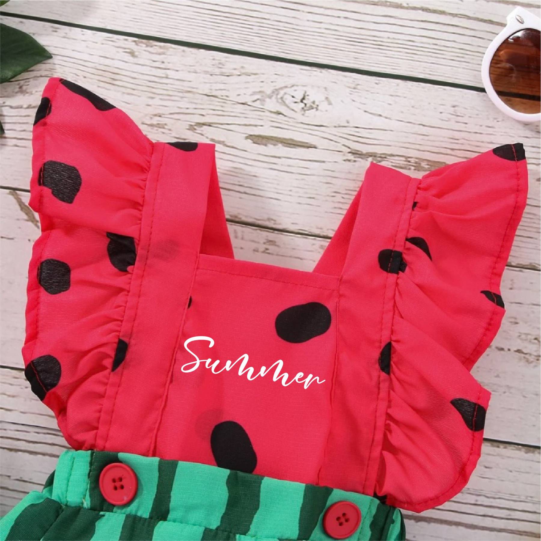 Personalised Baby Girl Watermelon Outfit Set | CWBaby219