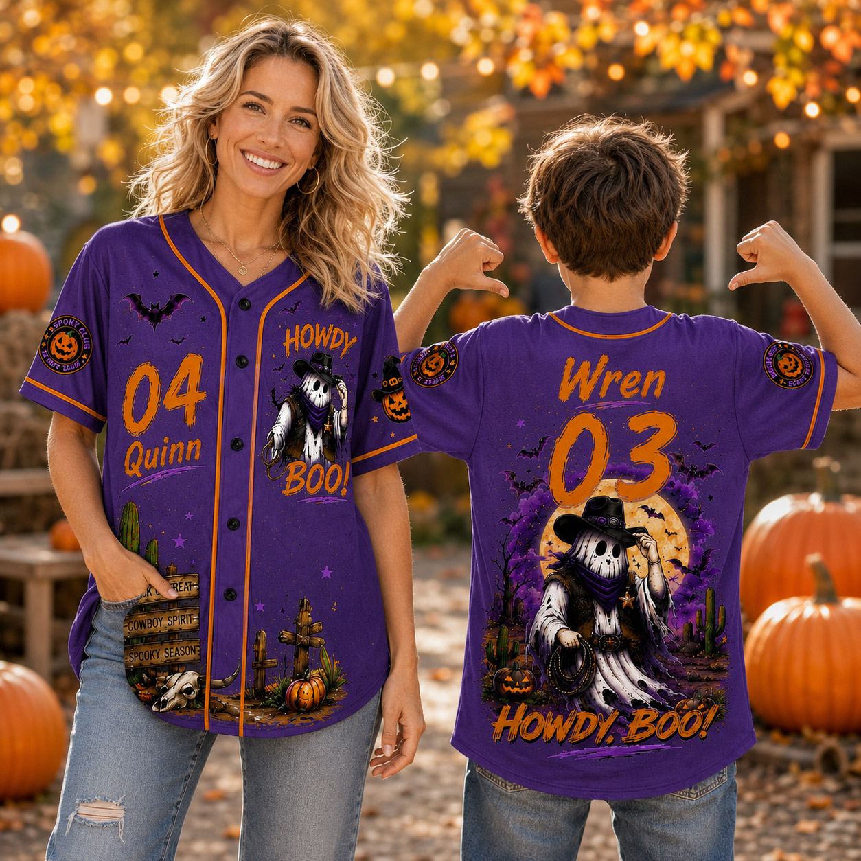Personalized Halloween Button Up Baseball Jersey For Kid & Adult | CWHalloween99