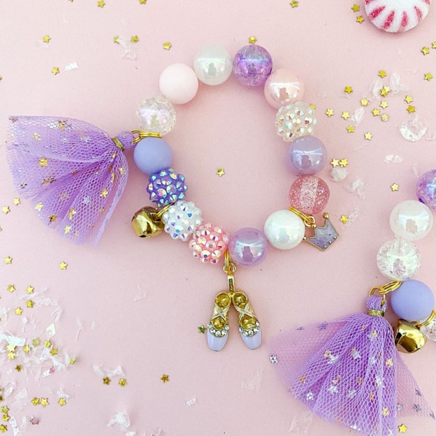 Personalized Christmas Ballet Fairy Charm Bracelet | CWBeach142