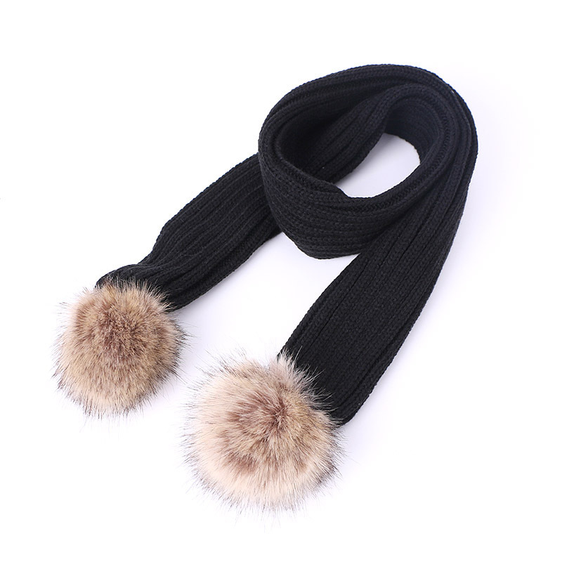 Personalized Embroidery Kid Pom Pom Hat With Scarf | HSKid48