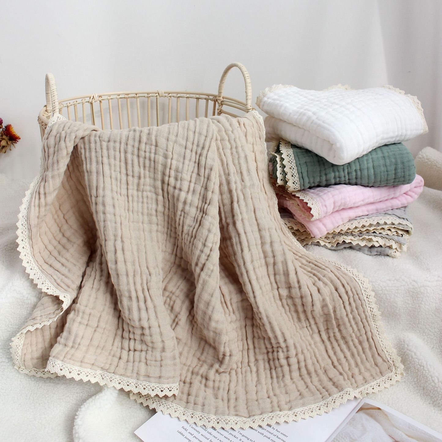 Personalized Embroidered Name Baby Swaddle Blanket for Unique Gift | KKBaby23