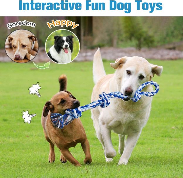 Nearly Indestructible 2 Pack Rope Dog Toys | BKPet126