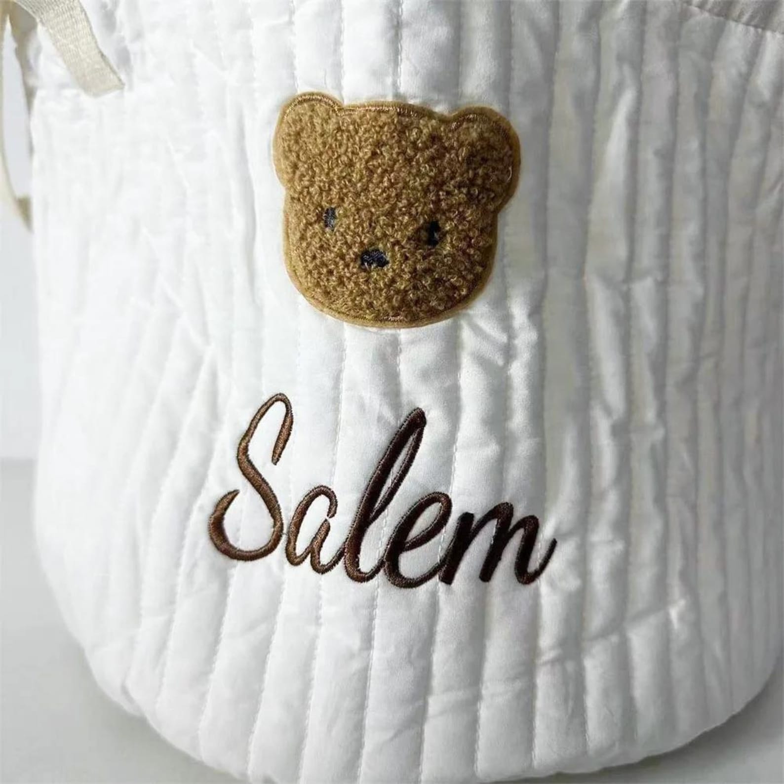 Personalized Embroidered Storage Bear Basket | CWBaby97