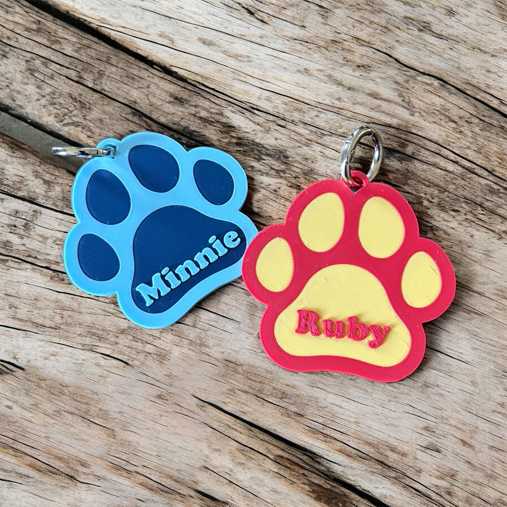 Personalized 3D Paw Print Name Crate Sign | BKPet374