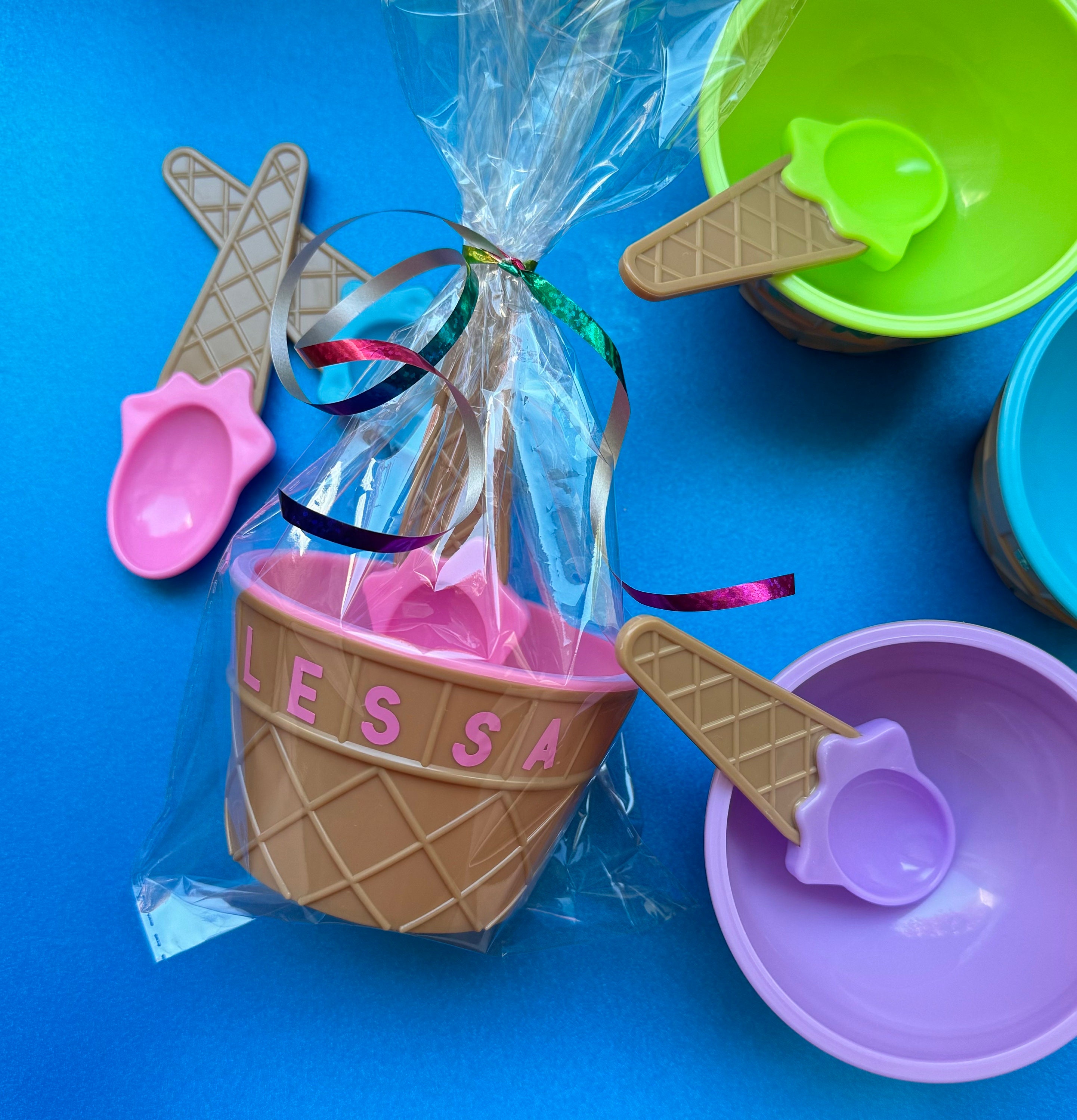 Personalized Kid Toy Reusable Ice Cream Bowl with Spoon | CWToy48
