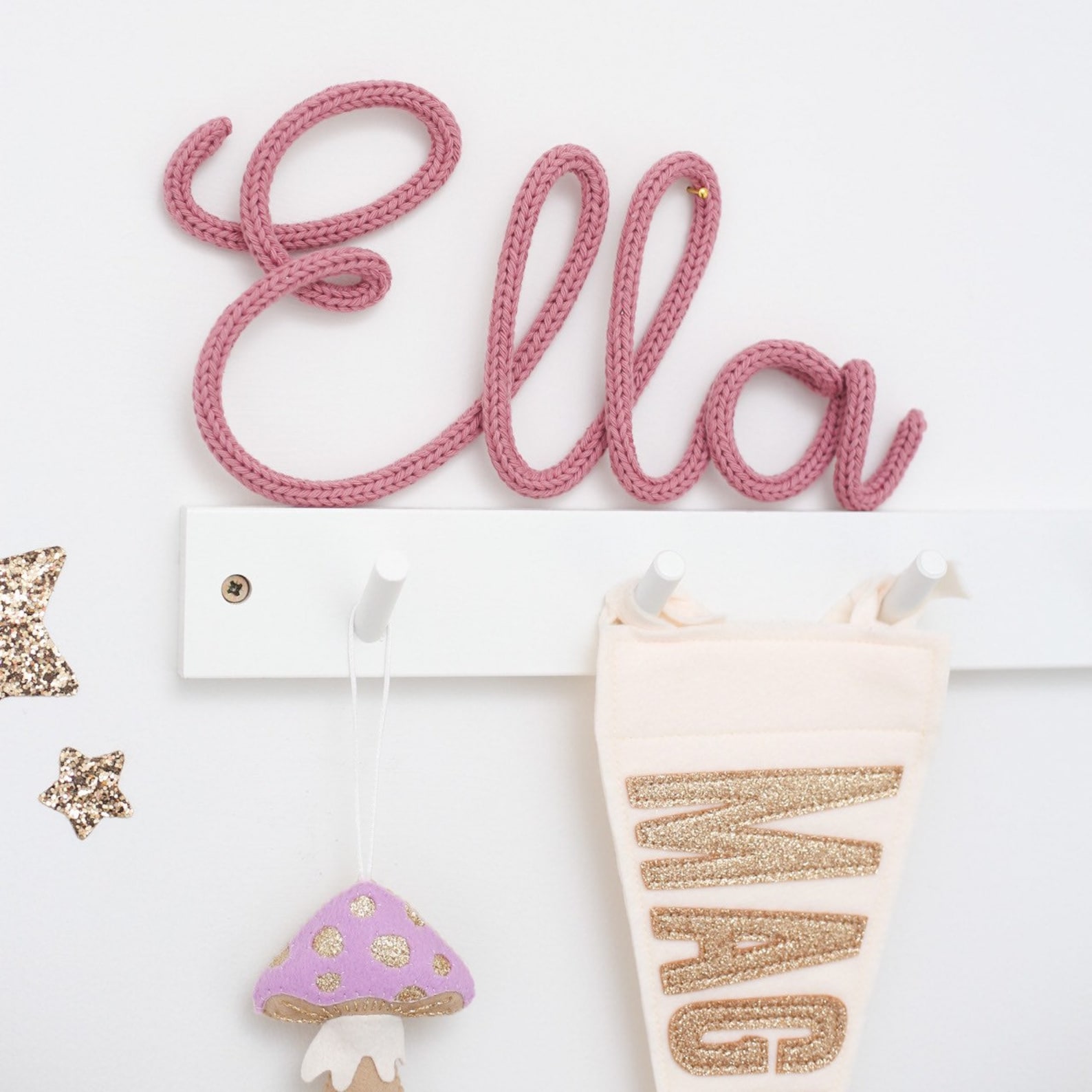 Personalized Knitted Wire Word or Name Sign | CWBaby41