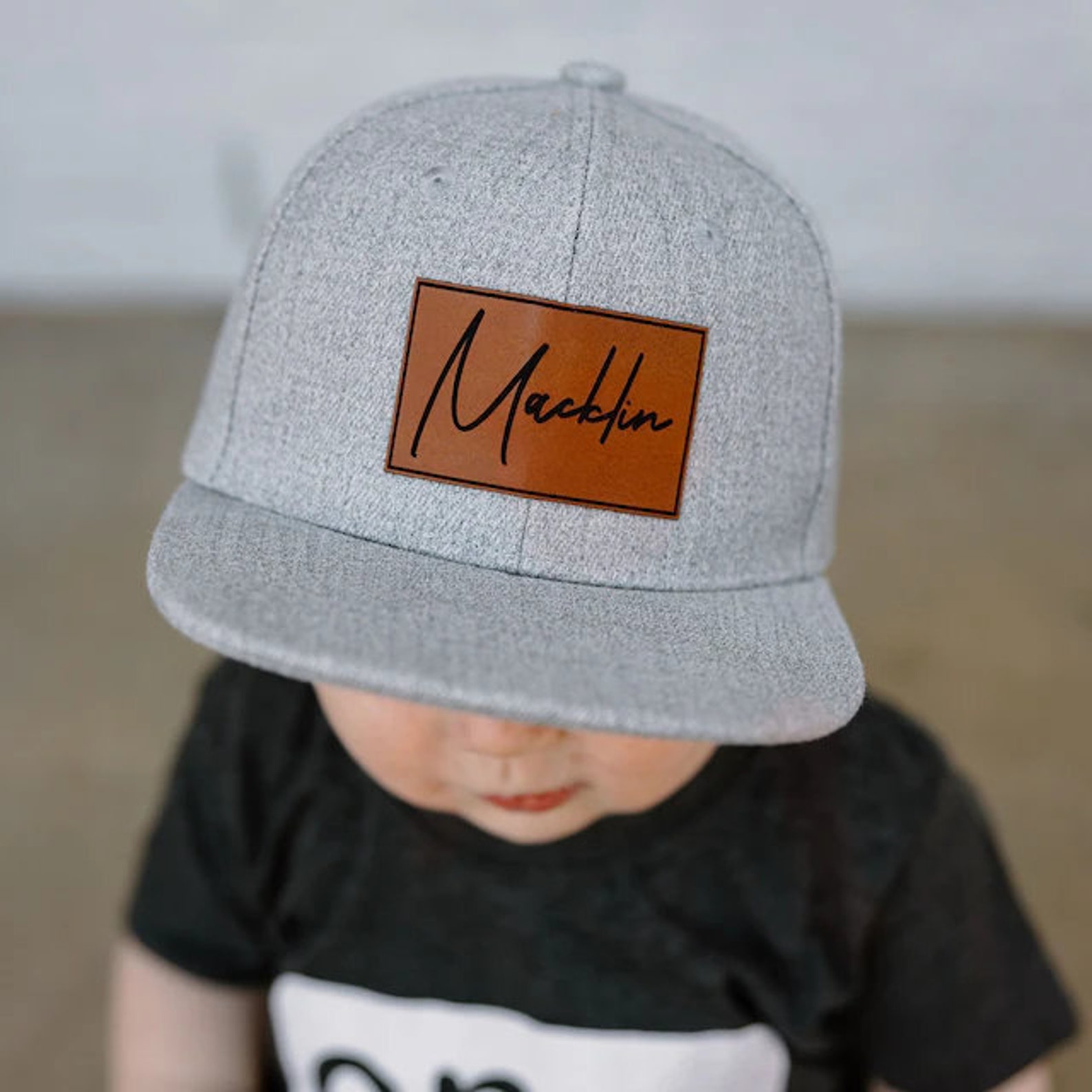 Personalized Child Leather Patch Hat for Comfort & Unique | CWBeach19