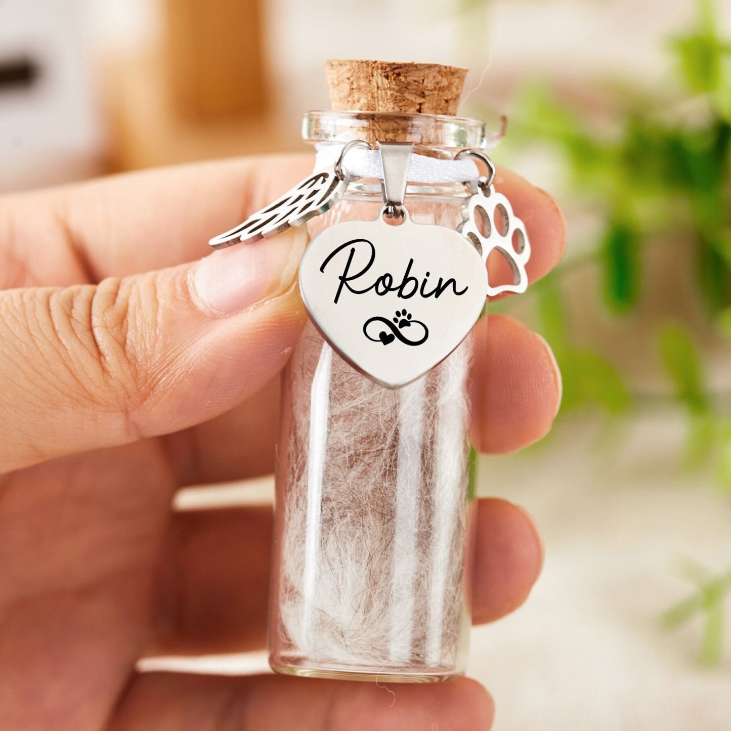 Personalized Pet Fur Memorial Jar | BKPet70