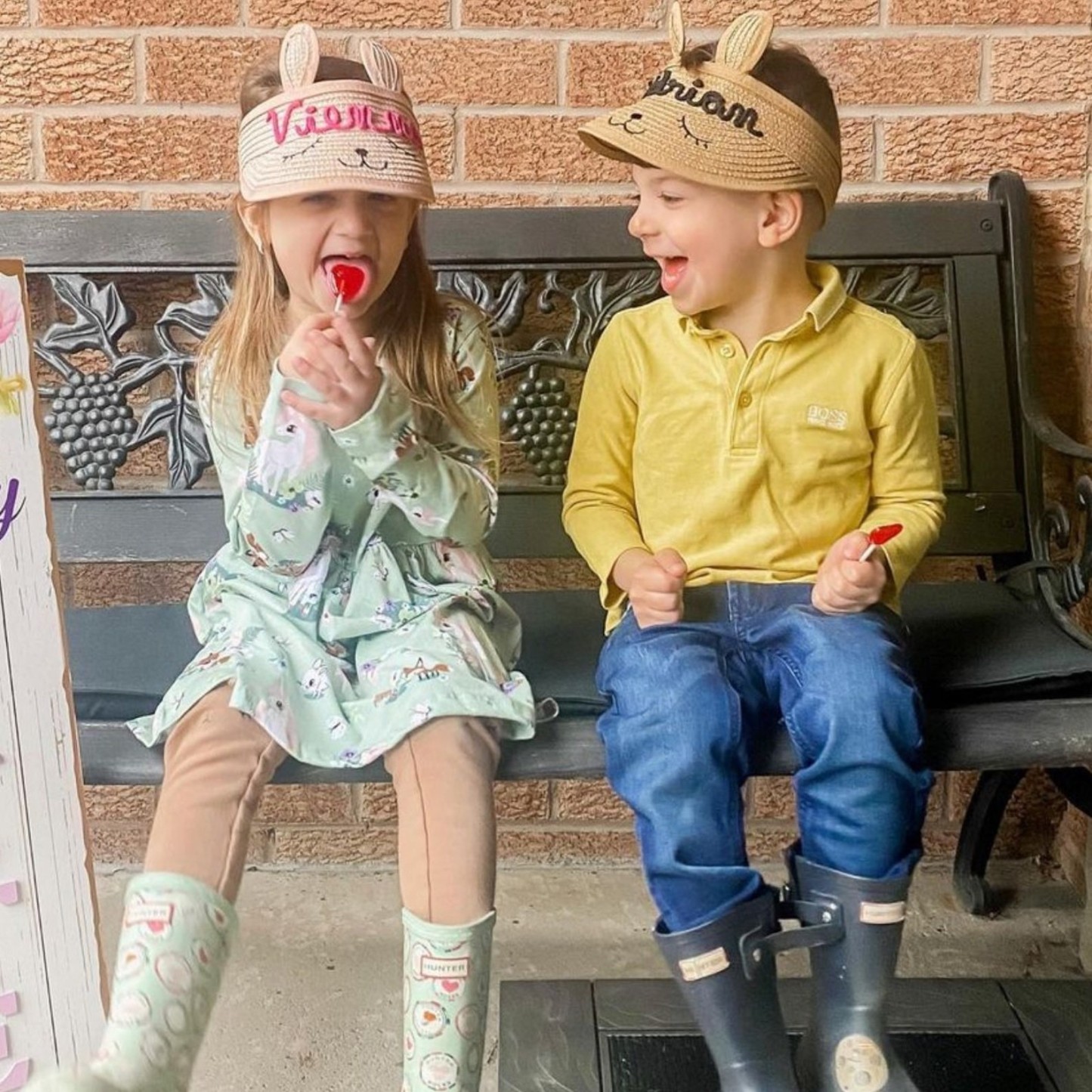 Personalized Hand Embroidery Ears Cute Hat for Comfort & Unique | CWBeach58