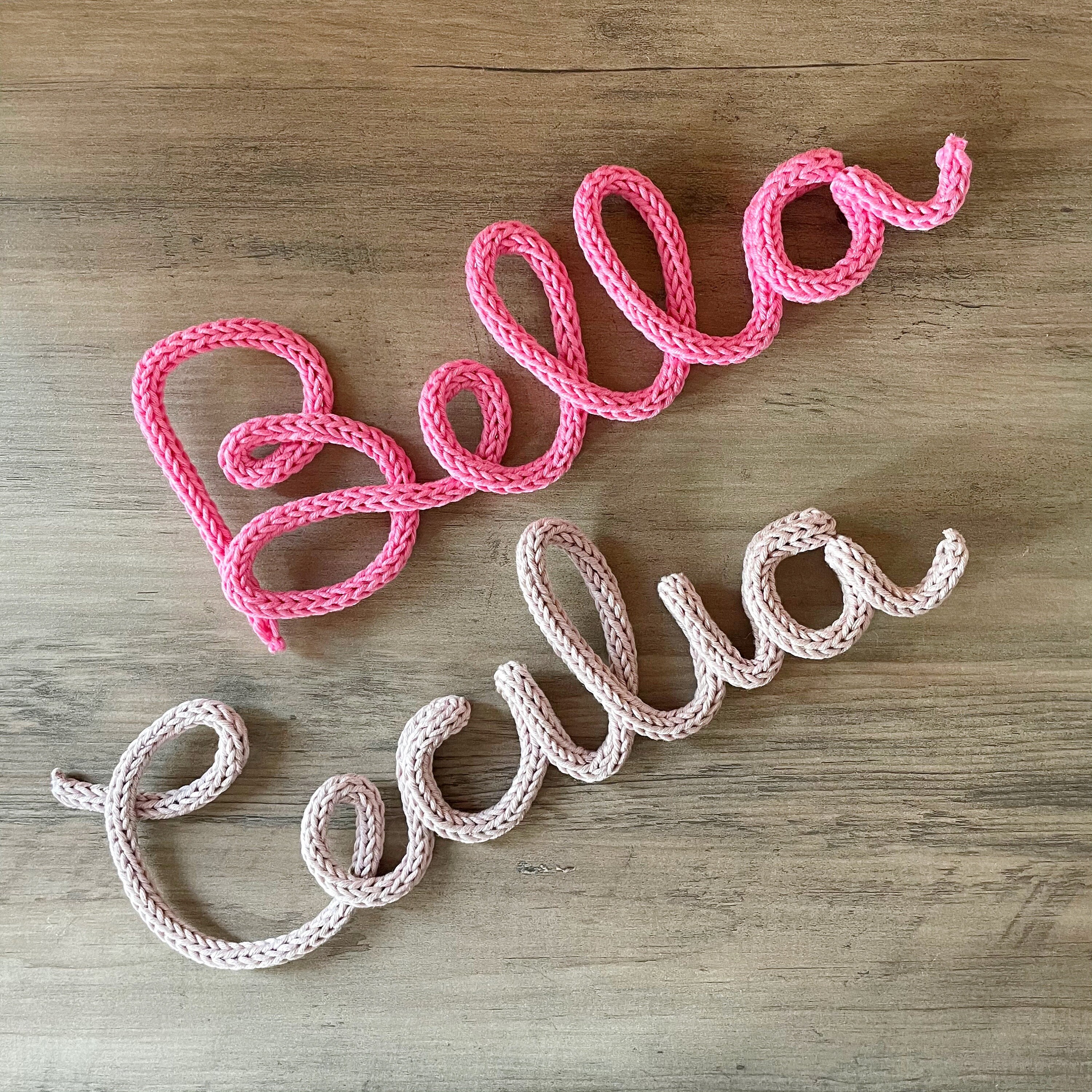 Personalized Knitted Wire Word or Name Sign | CWBaby41