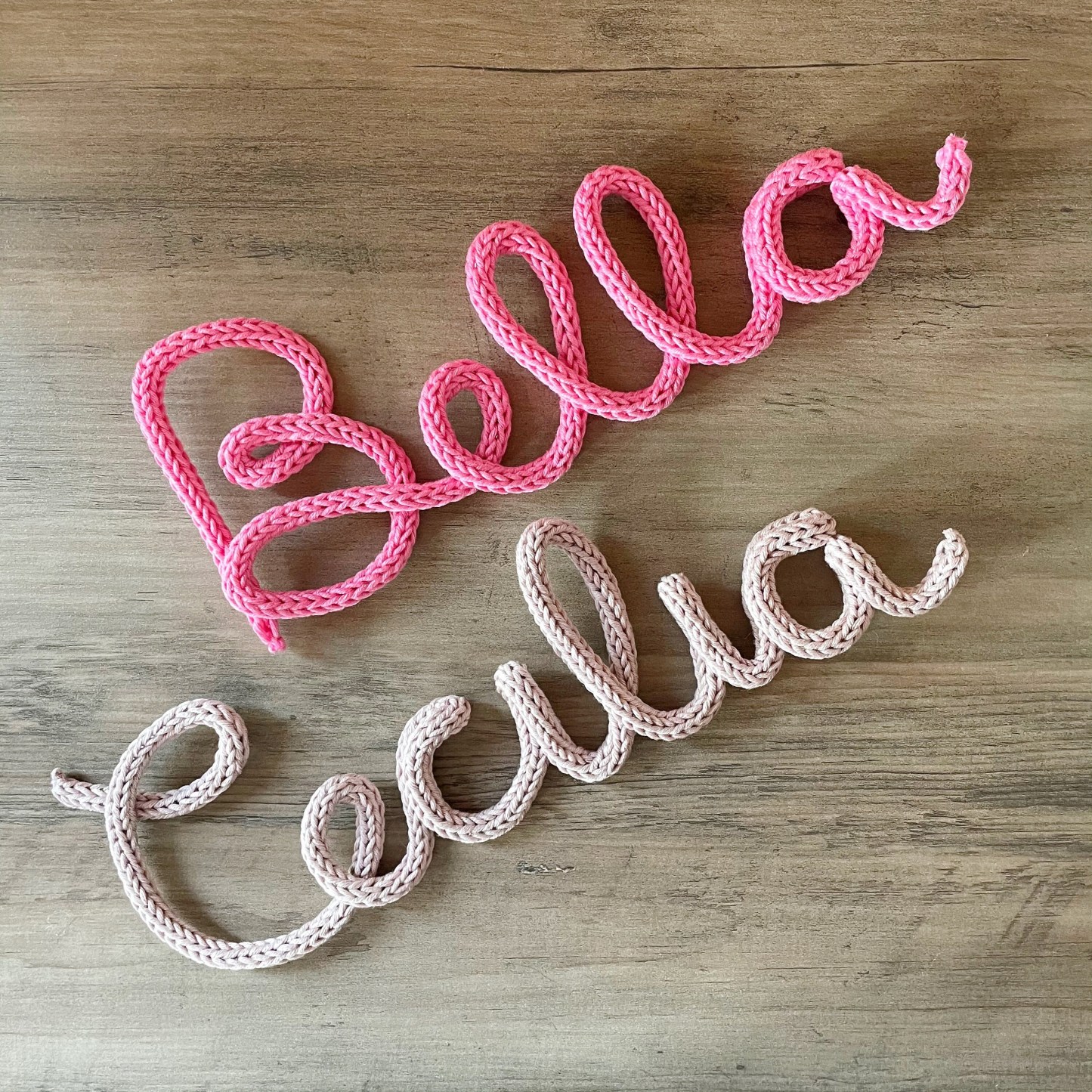Personalized Knitted Wire Word or Name Sign | CWBaby41