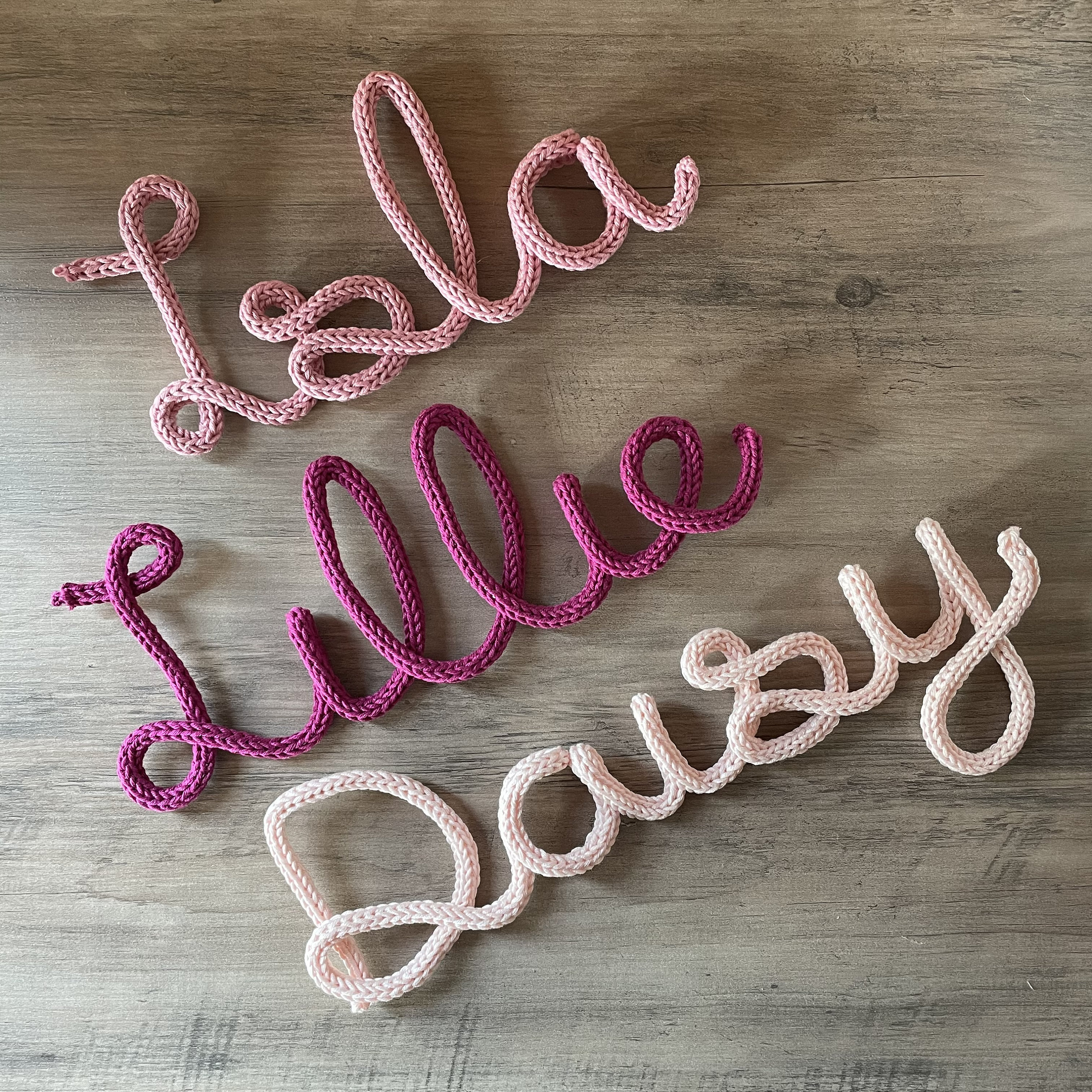 Personalized Knitted Wire Word or Name Sign | CWBaby41