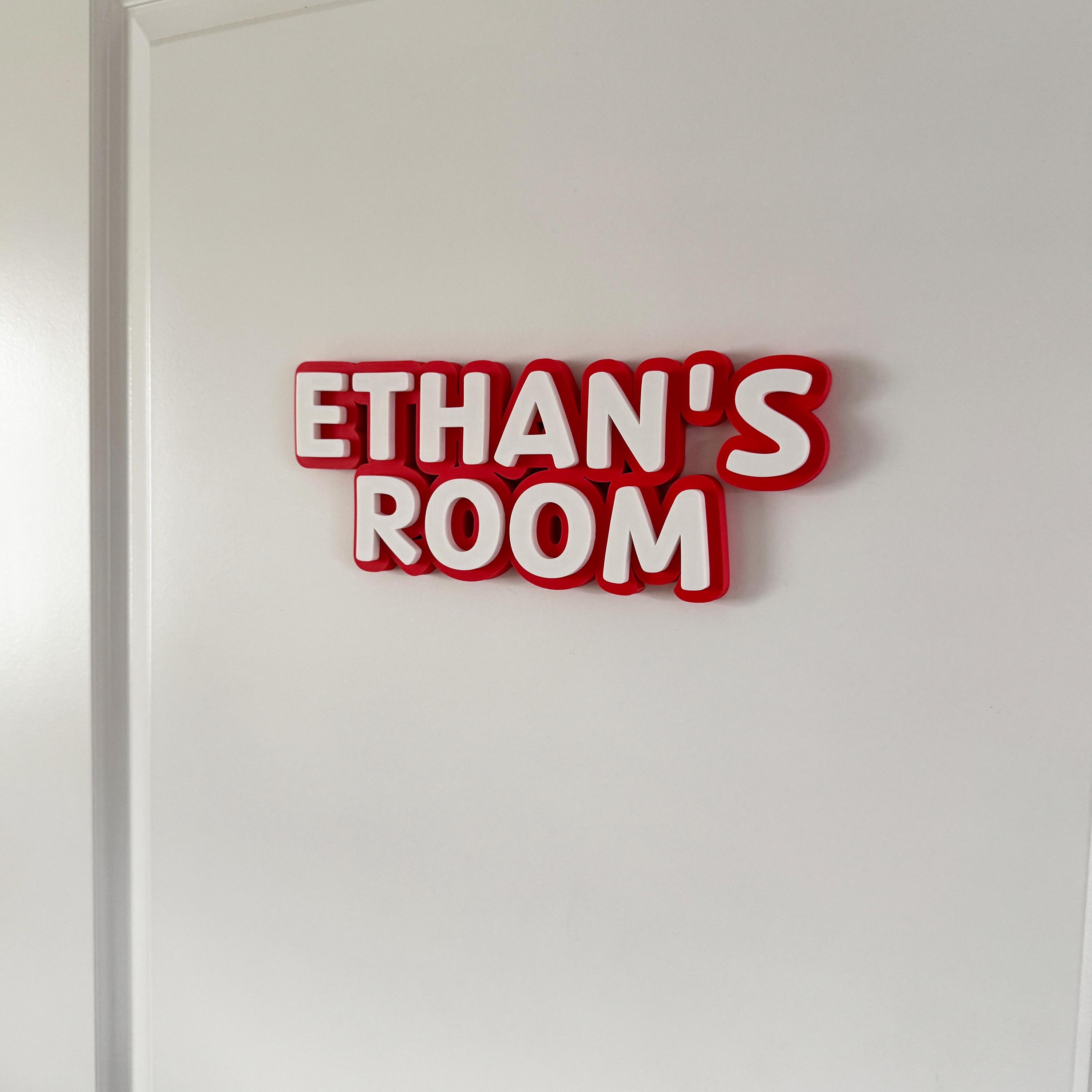 Personalized Bedroom Door Decoration Name Sign | CWBaby417