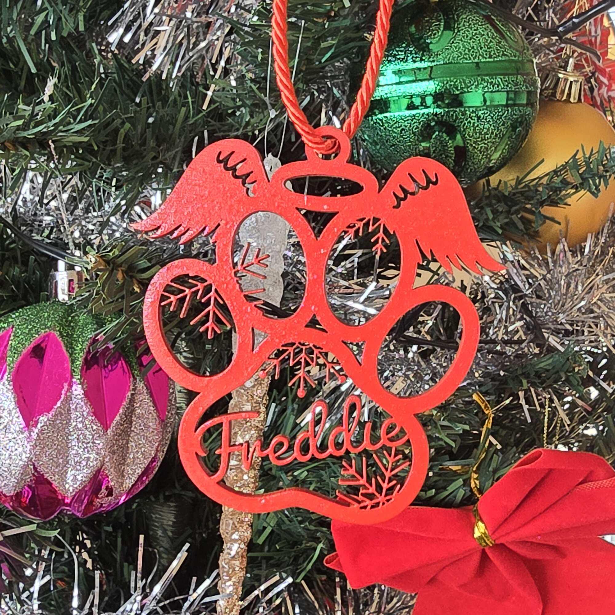 Personalized Paw Pet Print Christmas Ornament | MCGift195