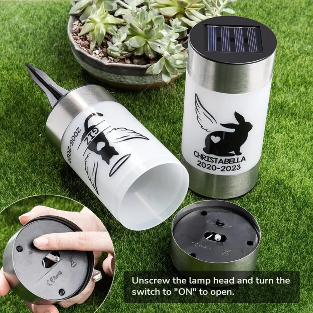 Personalized Pet Loss Gift Memorial Solar Light | BKPet186