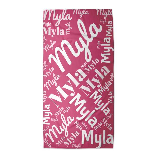 Personalized Lovely Checker Kid Towel for Summer & Beach | CWTowel114