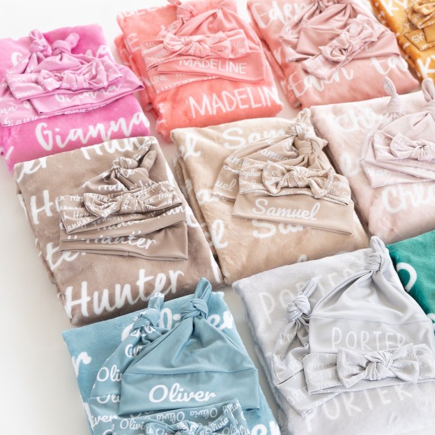 Personalized Baby Swaddle Blanket Set for Comfort & Unique | BBBlanket06