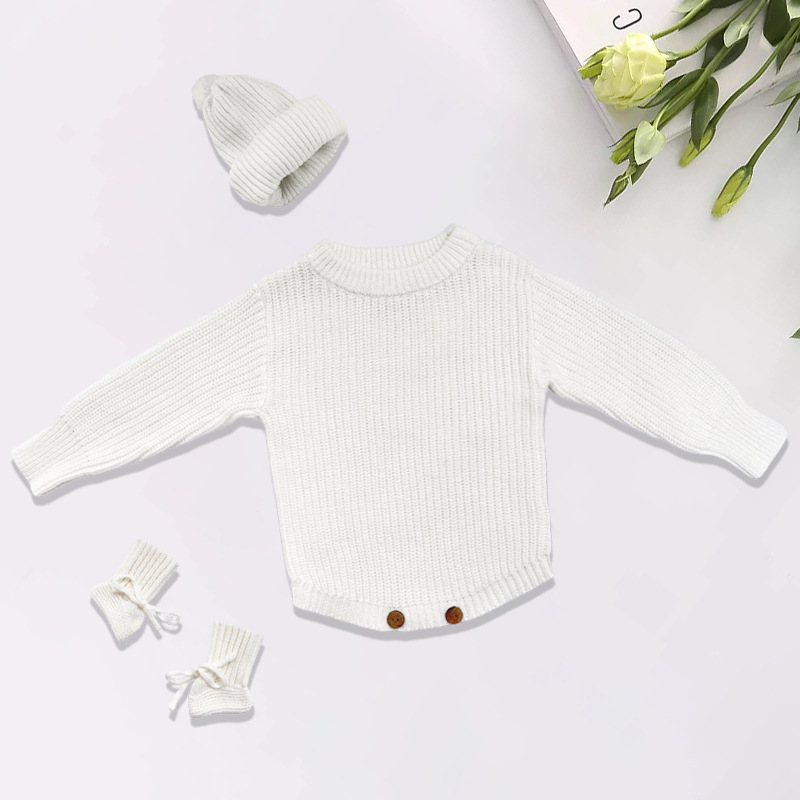 Personalized Embroidered Baby Sweater Outfit Set | CWBaby335
